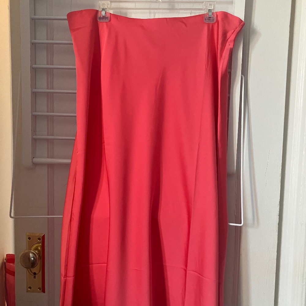 JCrew Gwyneth slip skirt XL, brilliant papaya